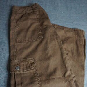 SHEIN PETITE High Waist Flap Pocket Cargo Jeans